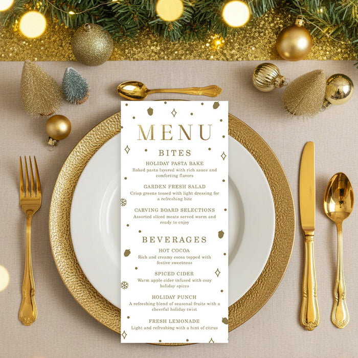 Holiday Party Invitation Gold Christmas Celebration