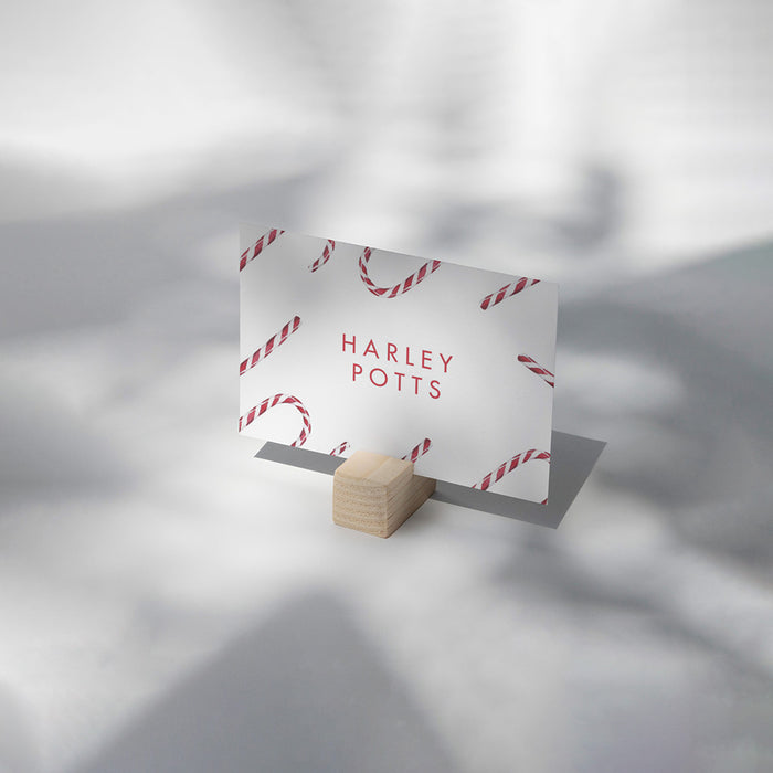 Holiday Party Photo Invitation Candy Cane Christmas