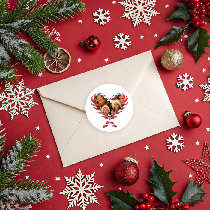 Holiday Party Photo Invitation Candy Cane Christmas