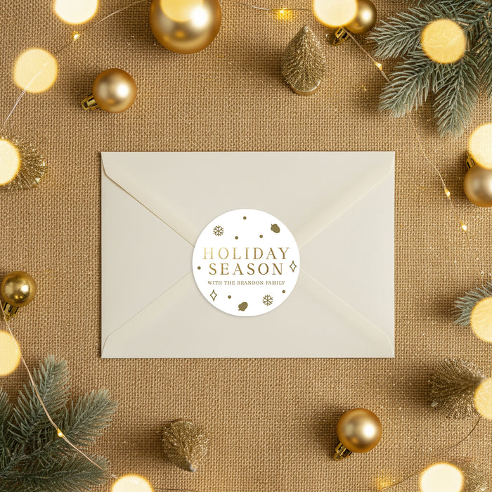 Holiday Party Invitation Gold Christmas Celebration
