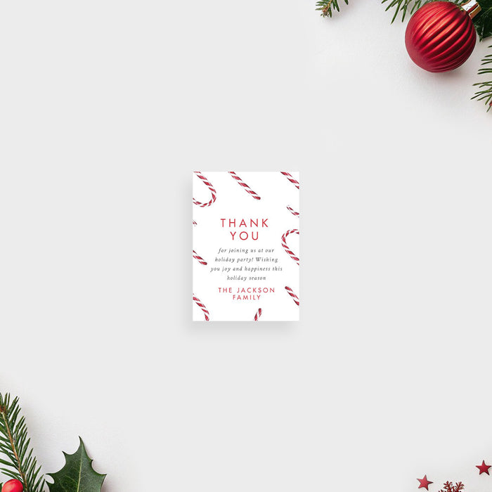 Holiday Party Photo Invitation Candy Cane Christmas