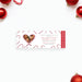 Candy cane holiday party ticket invitation with a heart-shaped family photo and custom party details.