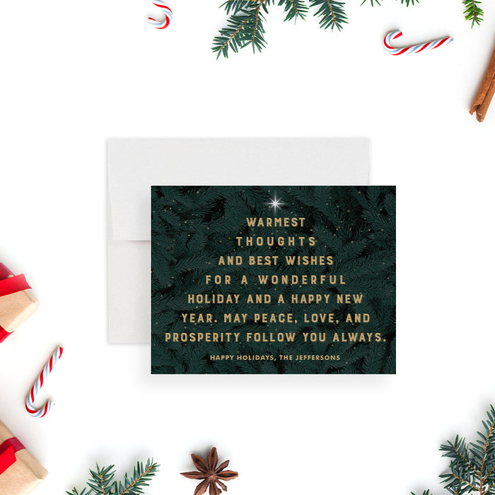 Holiday Party Invitation Personalized Christmas Pine Design