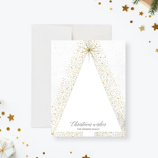 Elegant Christmas thank you card featuring a festive minimalist design, perfect for sending appreciation after holiday celebrations and events-front