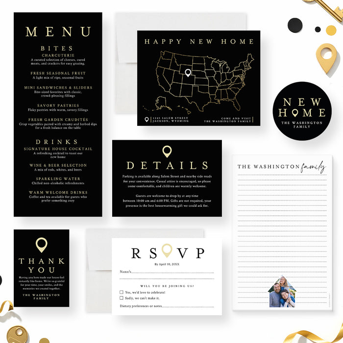 Housewarming Party Invitation Custom Map Design