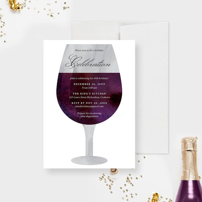 Wine Party Invitation Editable Template, Wine Bachelorette Printable Digital Download, Happy Hour Wine and Dine Dinner and Drinks