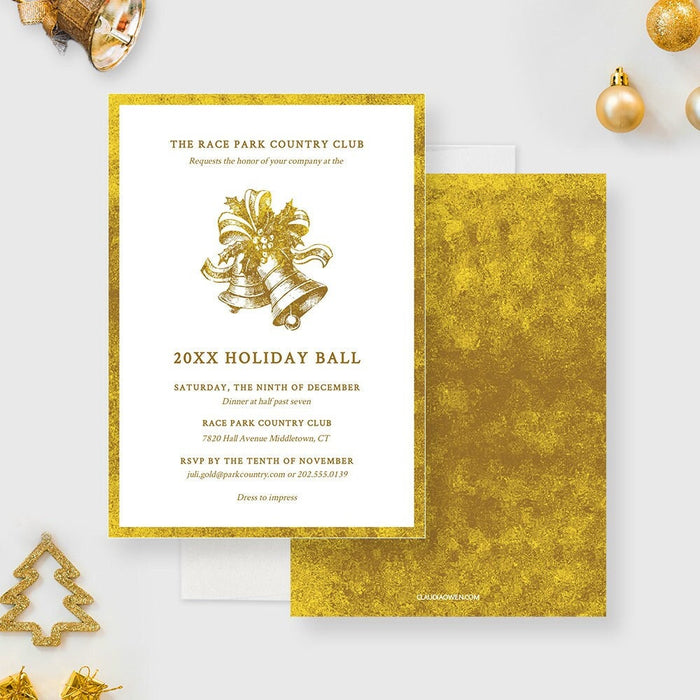 Holiday Ball Business Holiday Party Invitation Editable Template, Company Christmas Party Printable Digital Download