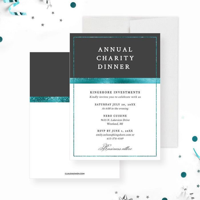 Business Party Template, Corporate Event Matching Set, RSVP Save the Date Welcome Sign Digital Download Printable Cards