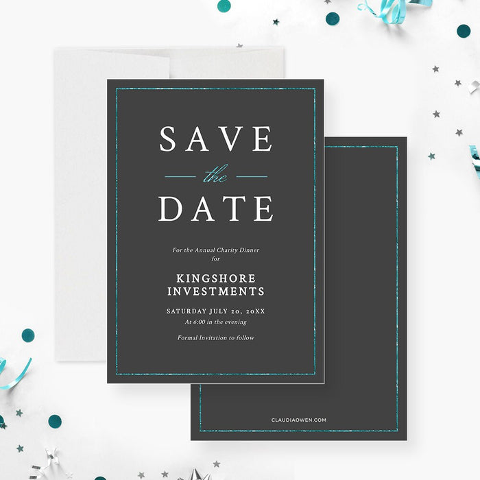 Business Party Template, Corporate Event Matching Set, RSVP Save the Date Welcome Sign Digital Download Printable Cards