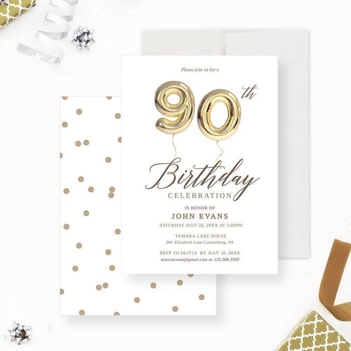 90th Birthday Party Invitation Template, Ninetieth Ninety Birthday Bal — Claudia Owen 90th-birthday-party-invitation-template-ninetieth-ninety-birthday-bal-claudia-owen