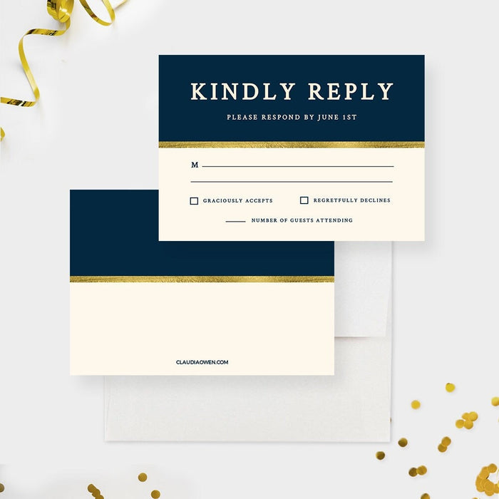 Company RSVP Template Card, Corporate Enclosure Cards, Formal RSVP Cards, Business Details Card Digital Download