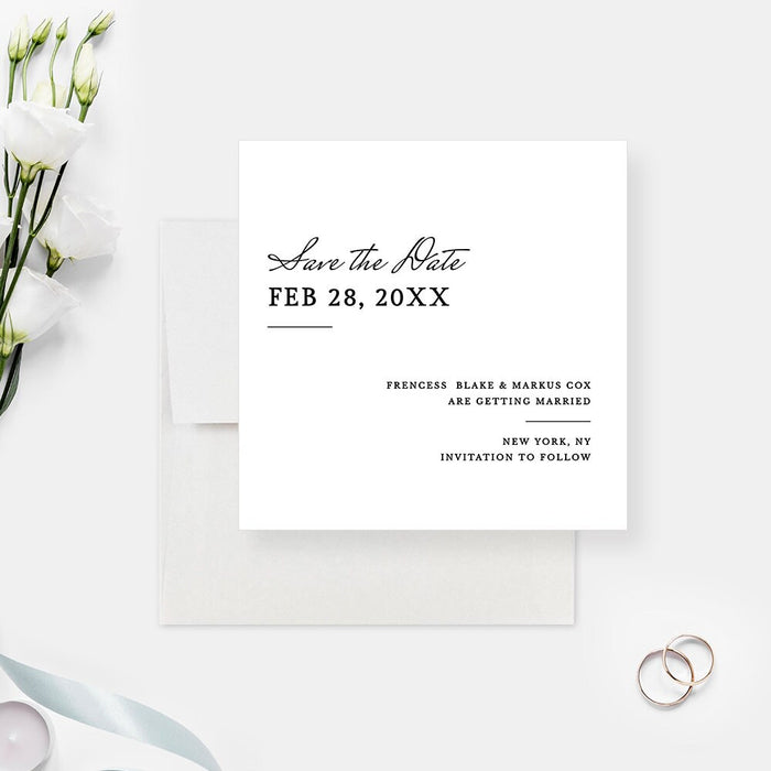 True Love is the Greatest Adventure Wedding Invites, Simple Wedding Cards, Minimalist White Wedding Anniversary with Elegant Calligraphy