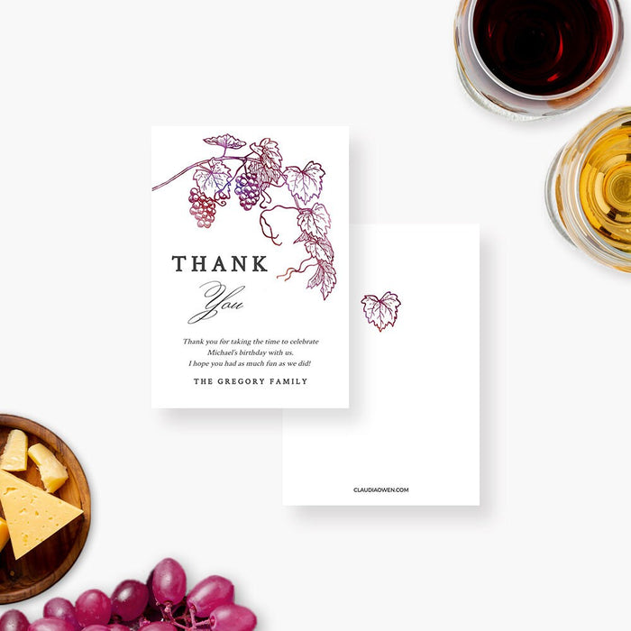 Wine Information Card Template, Printable Details Card, Info Card, Winery Birthday Insert Card, Digital File Enclosure Cards