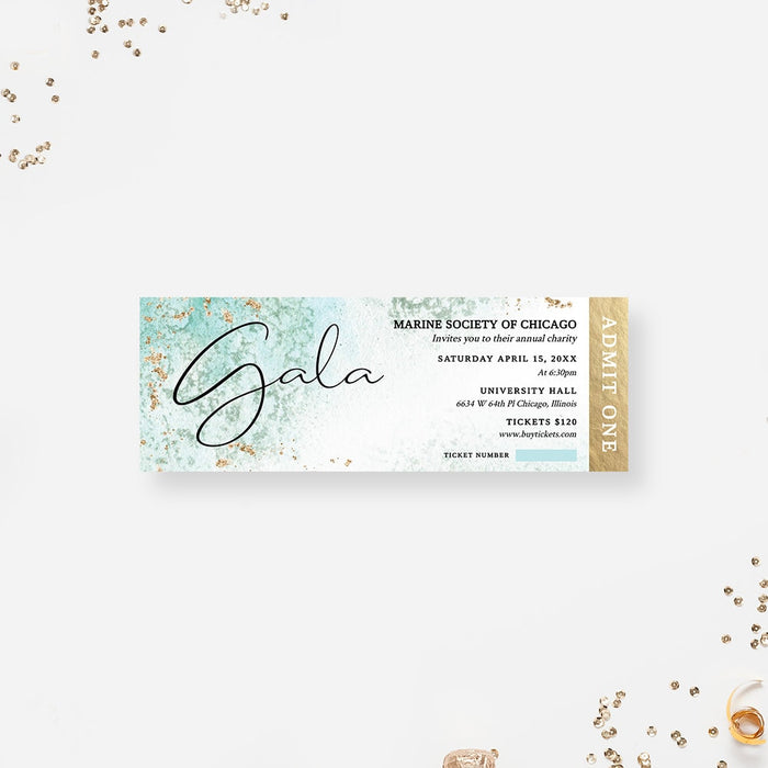 Gala Ticket Template, Personalized Gala Ticket Invitation, Admit One Printable Digital Download, Business Event Tickets, Company Event