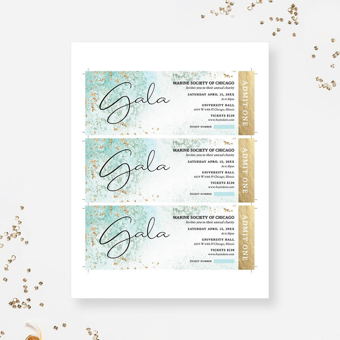 Gala Ticket Template, Personalized Gala Ticket Invitation, Admit One Printable Digital Download, Business Event Tickets, Company Event