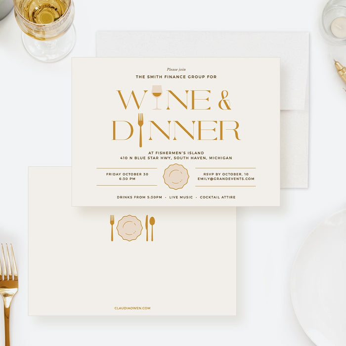 Wine and Dinner Invitation Template, Company Dinner Invites, Family Dinner Event, 40th 50th 60th 70th 80th Wine Birthday Dinner Party