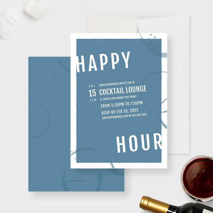 Happy Hour Party Invitation Template, Corporate Work Drinks Invite Digital Download, Printable Business Event