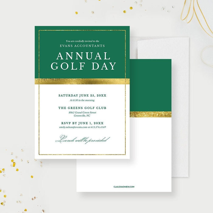 Annual Golf Day Invitation Template, Golf Birthday Invitations, Professional Golf Masters Invites, Part-ee Golf Digital Download