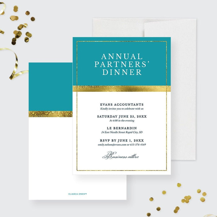 Annual Appreciation Dinner Party Invitation Editable Template, Formal Business Corporate Event, Simple Work Printable Digital Download