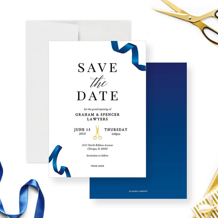 Grand Opening Save the Date Card Template, Launch Party Digital Download, Ribbon Cutting Ceremony New Business Opening