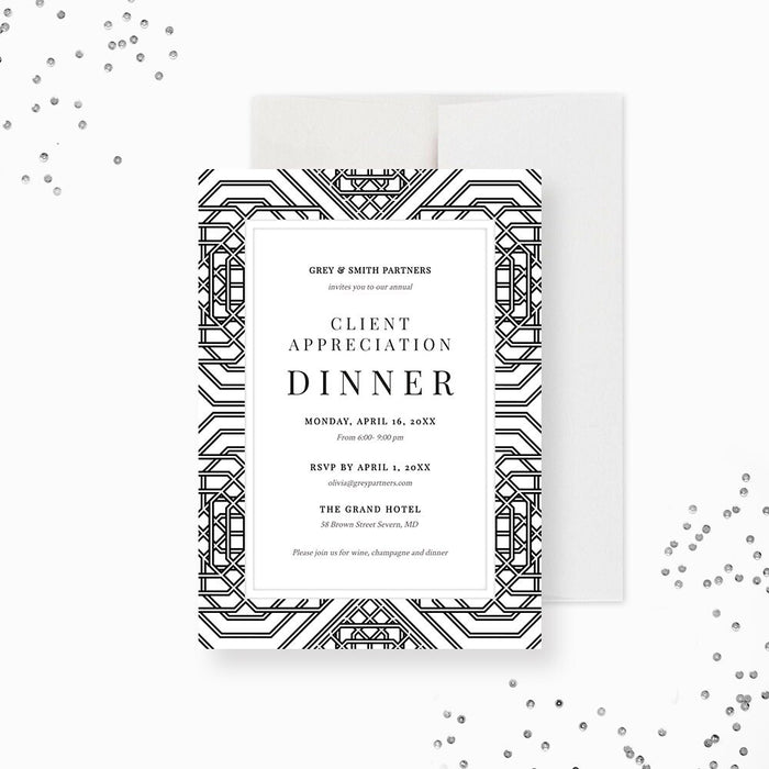 Client Appreciation Dinner Business Party Invitation Editable Template, Elegant Formal Invites Digital Download, Company Party Invites