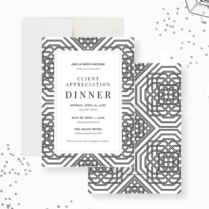 Client Appreciation Dinner Business Party Invitation Editable Template, Elegant Formal Invites Digital Download, Company Party Invites