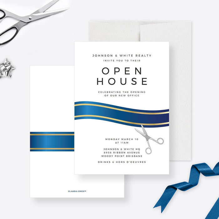Open House Invitation Template, Grand Opening Launch Party Digital Download, New Business Ribbon Cutting Ceremony