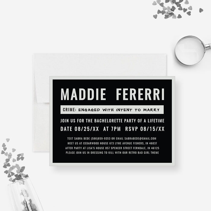 Mugshot Board Bachelorette Party Invitation Editable Template, Bachelor Mugshot Printable Digital Download, Hens Night Wild 21st Birthday