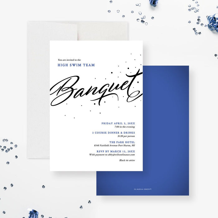 Banquet Invitation Template, Professional Business Event, Corporate Company Digital Download Cards, Work Party Invites