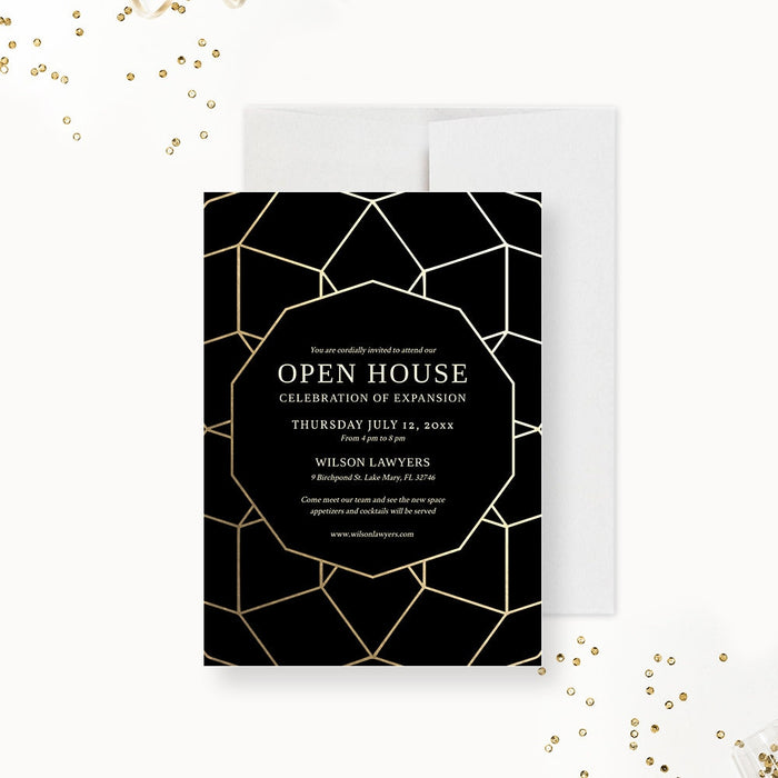 Open House Invitation Editable Template, Corporate Party Invite, Business Work Function Digital Download, Printable Gala Night Event