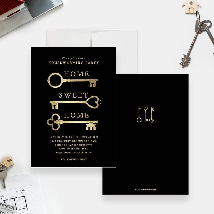 Home Sweet Home Housewarming Party Invitation Editable Template, New House Invite Digital Print, First Home Invitation Instant Download