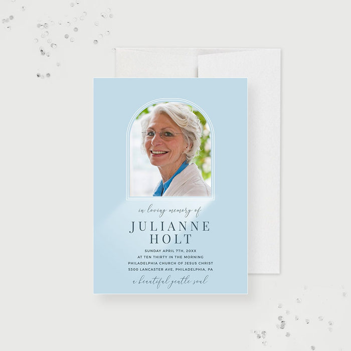 In loving Memory of Mom Dad Friend, Memorial Card with Photo, Funeral Order of Service, Funeral Program Editable Template Cards