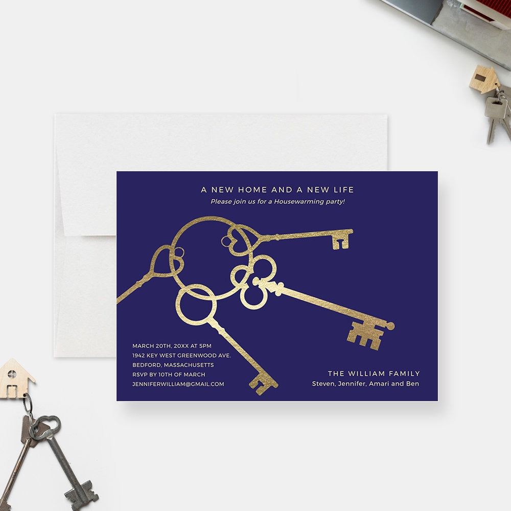 Housewarming Party Invitation Digital Print, Moving Party Invite, New