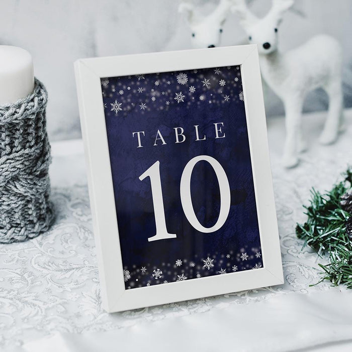 a table number sign sitting on top of a table