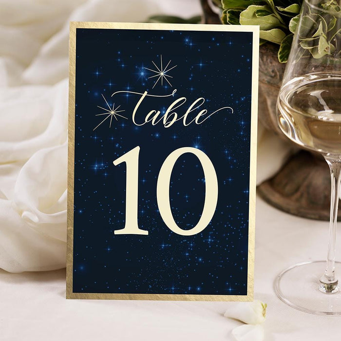 a table number with a glass of wine