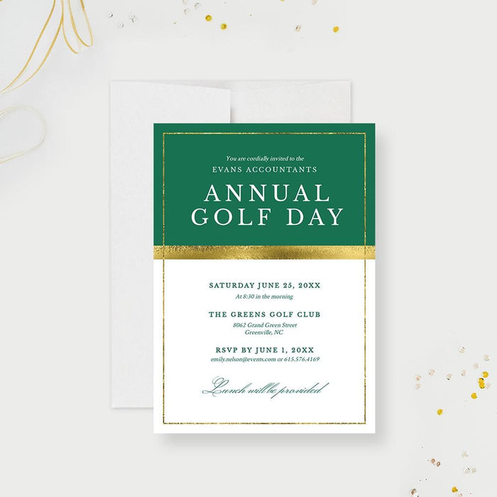 Annual Golf Day Invitation Template, Golf Birthday Invitations, Professional Golf Masters Invites, Part-ee Golf Digital Download