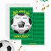 a soccer birthday card with a soccer ball