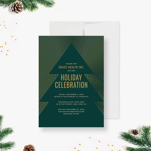 a holiday celebration card on a white background