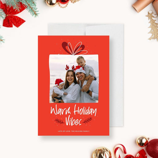 a holiday card with a photo of a family