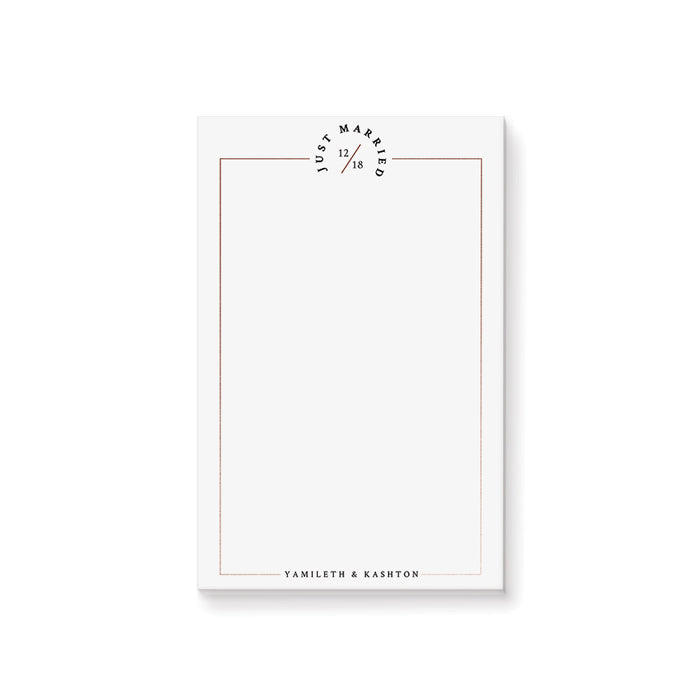 Chic Wedding Invitation Card in Classic White and Copper, Minimalist Invites for Wedding Anniversary Celebration