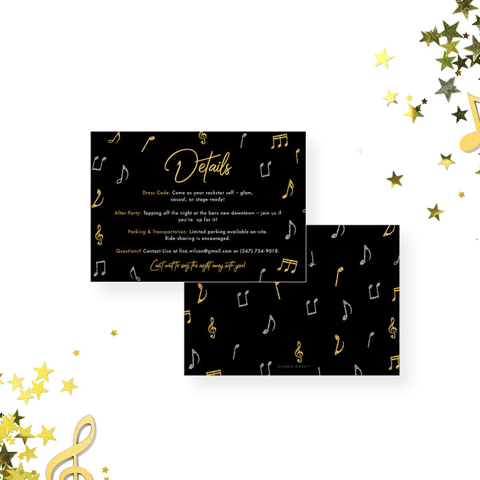 Karaoke Birthday Invitation Music Party Celebration Card