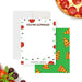 Personalized pizza-themed note card with “You’re Supreme” message and illustrated pepperoni and olive toppings-front-back