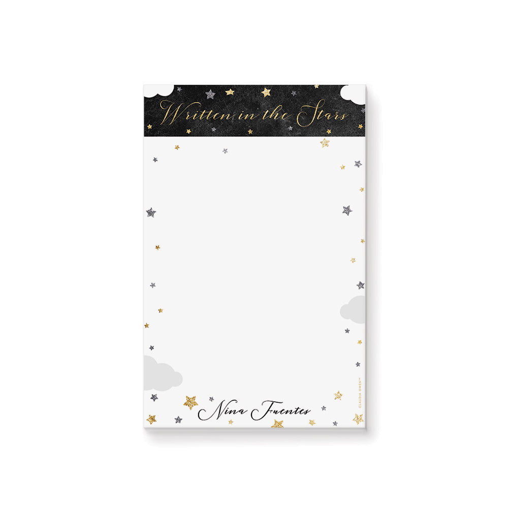 Written in the Stars Personalized Notepad Starry Design