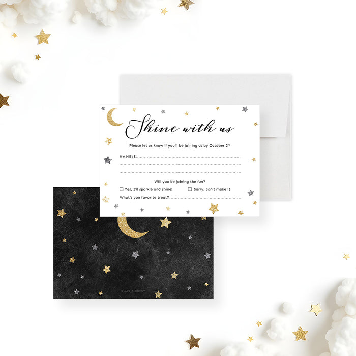 Twinkle Twinkle Little Star Kids Birthday Invitation Card