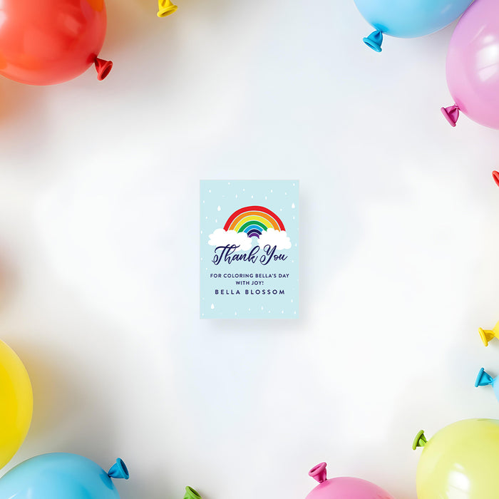 Rainbow Birthday Invitation Kids Colorful Party Invite