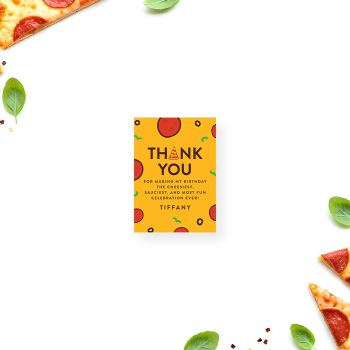 Pizza Birthday Party Invitation for Kids Slice Theme