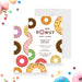 Sweet donut birthday invitation with colorful sprinkles design