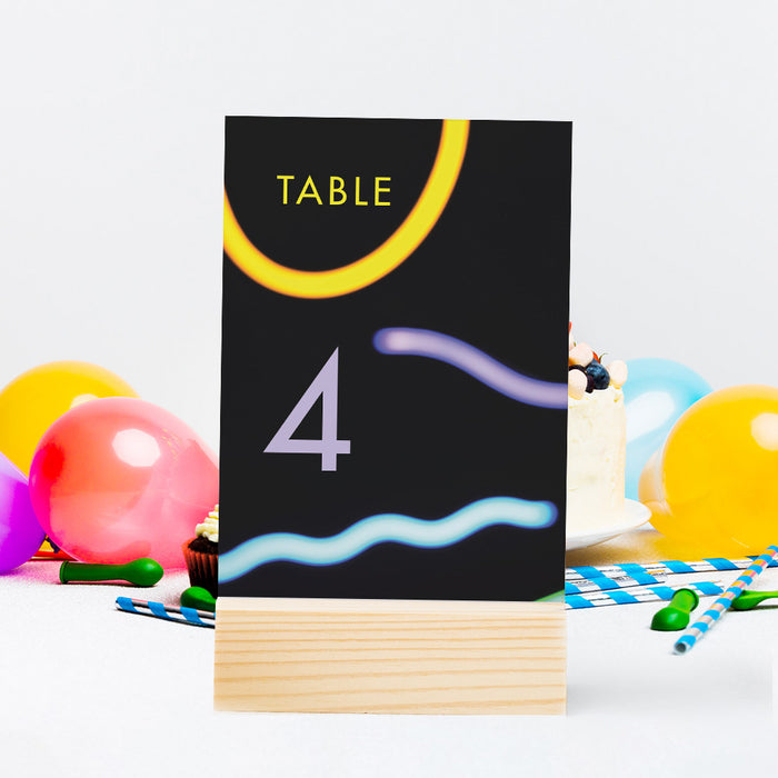 Kids Glow Party Birthday Invitation Fun Neon Party Design