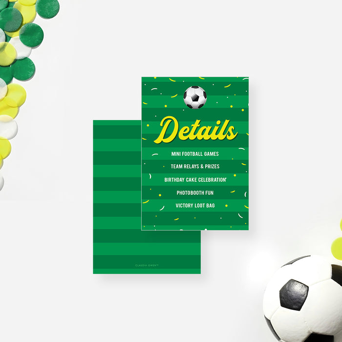 Soccer Birthday Party Invitation Kids Football Theme Invite