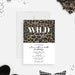 Leopard print wild birthday party invitation for women